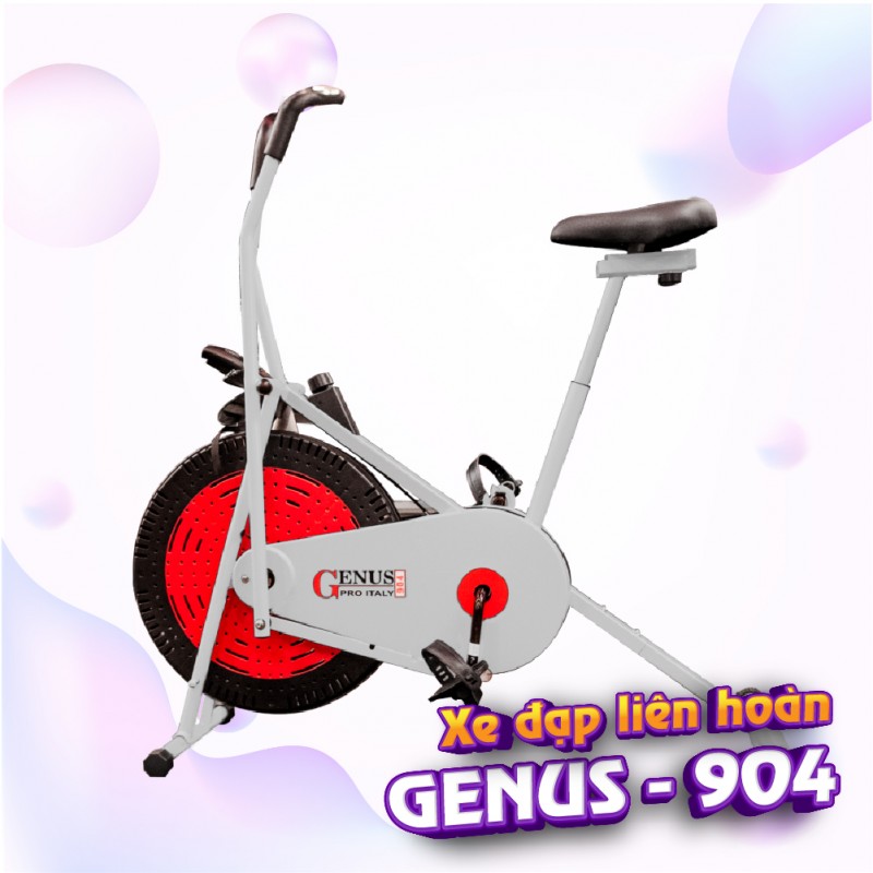 Xe đạp tập thể dục Liên hoàn Genus 904L -TLM=17/20kg_TLT=90Kg_ĐH=Đủ Tính năng_