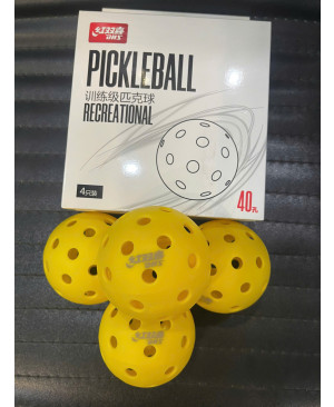 Quả bóng Tập luyện Pickle ball  DHS PK40A4(1 Hộp 4 Qủa) màu vàng 40 lỗ
